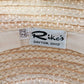 Rike's Natural Straw Summer Sun Bucket Hat Crochet with Natural Lined Ribbon Bow