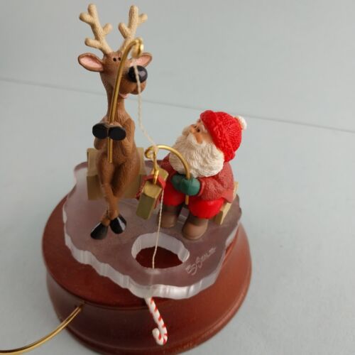 4 Keepsake Ornament Collectors Club '95-'96 Inc: Santa Rudolph Fishing Memories