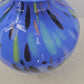 Vetrai Italian Glass Vase Blue Stretch Confetti Hand Blown Centerpiece