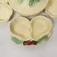 California Pottery 6 Piece Snack Set Yellow Mid-Century Style With Lid Vintage