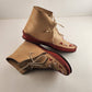 Moccasin Indian Boots with Beads and Thread Laces with Wood Bottoms Men Size 6