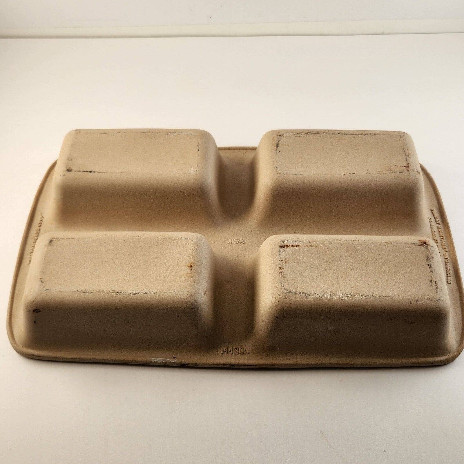 Pampered Chef 4 Loaf Mini Bread Baking Pan Family Heritage