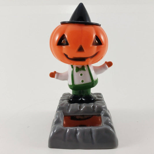 Solar Green Jeans Pumpkin Halloween Decoration 4" Tall Dancing Figure 2014 FSG