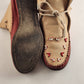 Moccasin Indian Boots with Beads and Thread Laces with Wood Bottoms Men Size 6