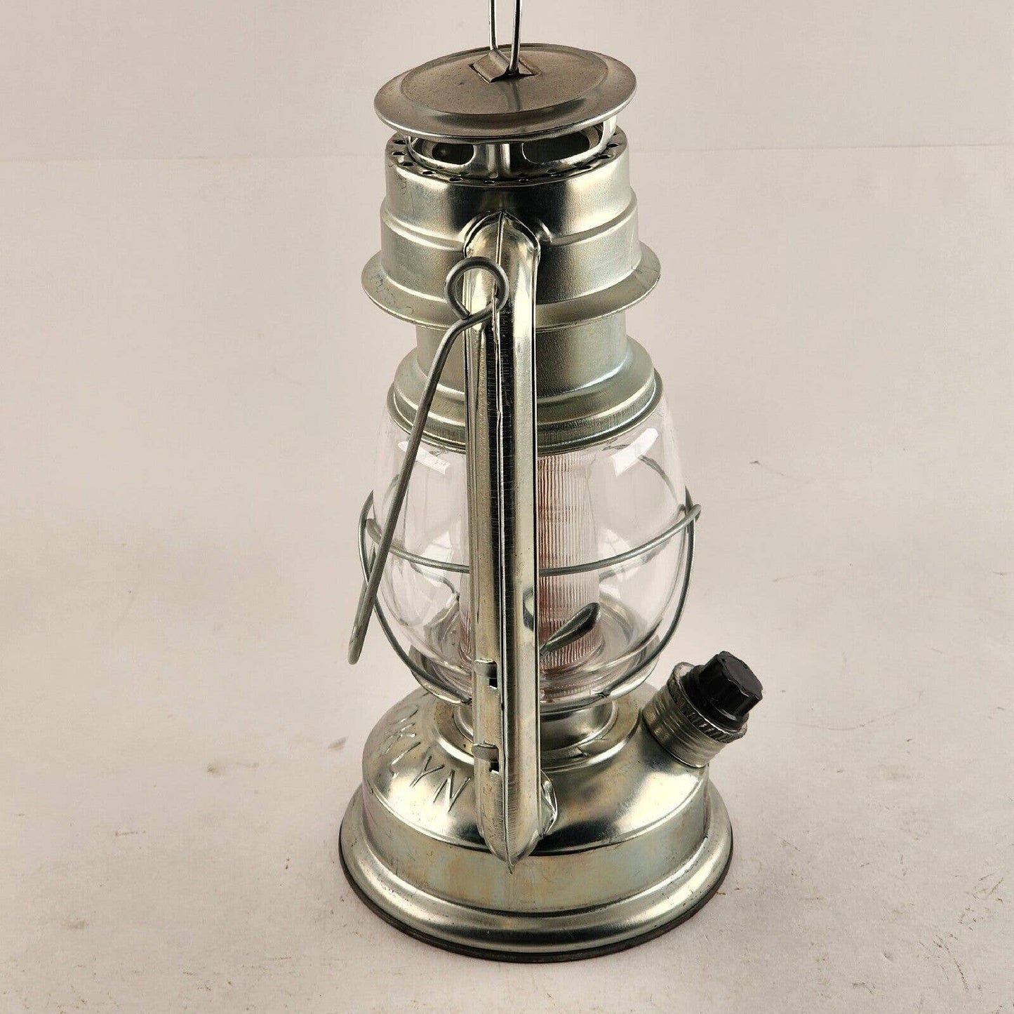 Olde Brooklyn Lantern LED Light Battery Powered Dimmable Appears Kerosene Style