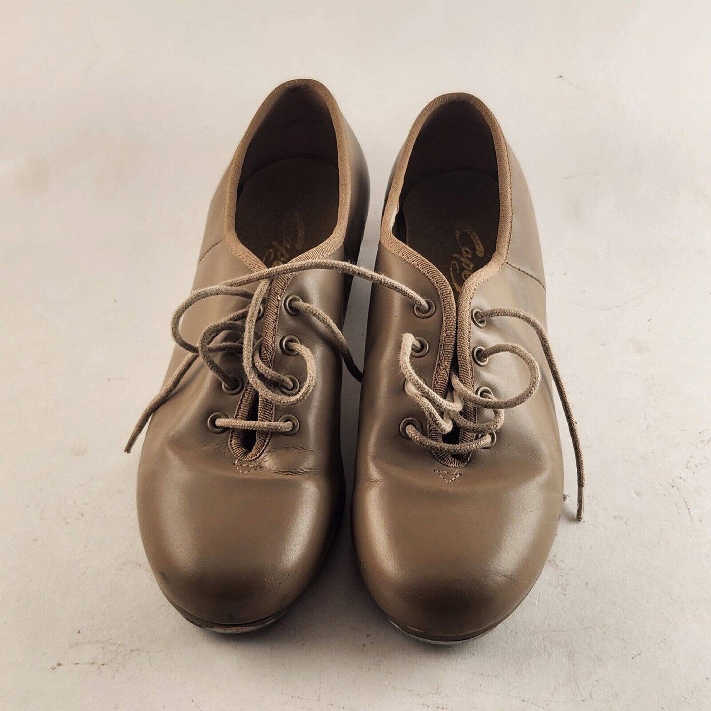 Capezio Bloch Unisex Jazz Tap Dance Shoe 7M Lace Up Tan Oxford Shoes Leather