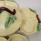 California Pottery 6 Piece Snack Set Yellow Mid-Century Style With Lid Vintage