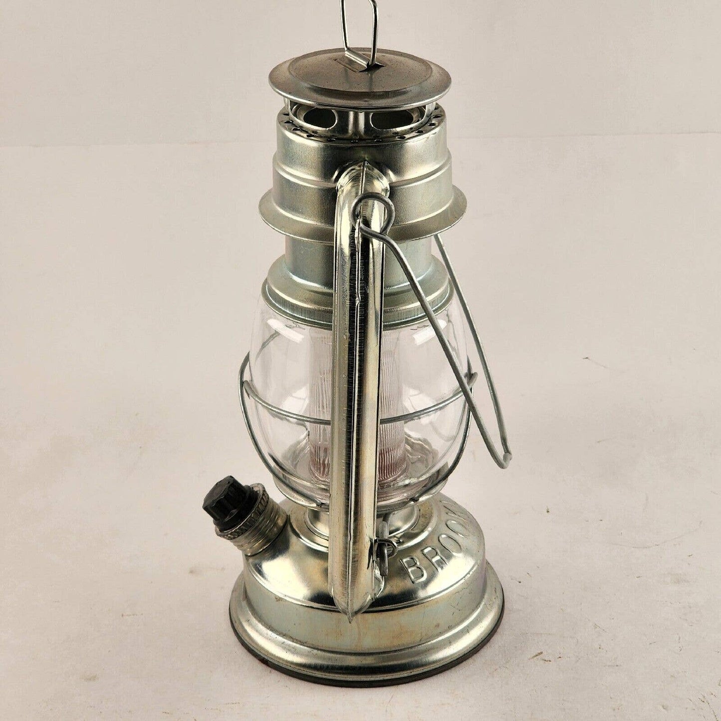 Olde Brooklyn Lantern LED Light Battery Powered Dimmable Appears Kerosene Style