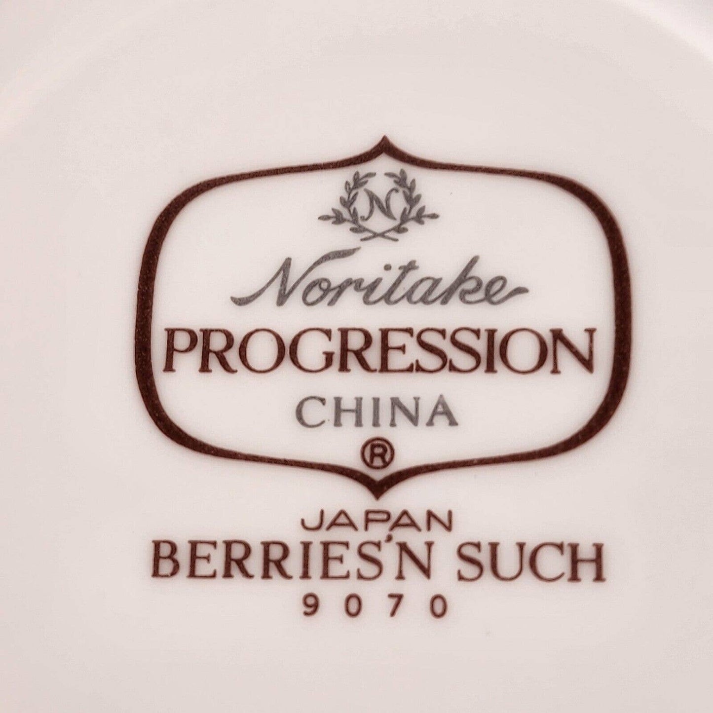 Noritake Progression Berries N Such One Coffee Cup and Saucer Vintage 9070 Japan