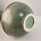 Matte Green Pottery Chimney Vase Arts & Crafts Modern Ribbed 7" w x 12.25" h