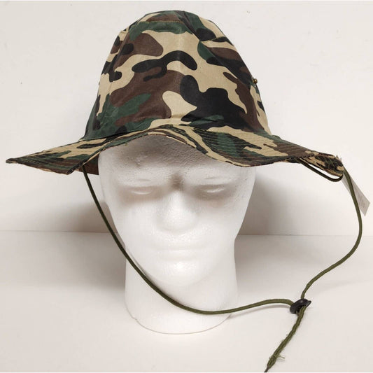 Camo Boonie Safari Cowboy Hat By Max Grey Size Medium Made in China NOS