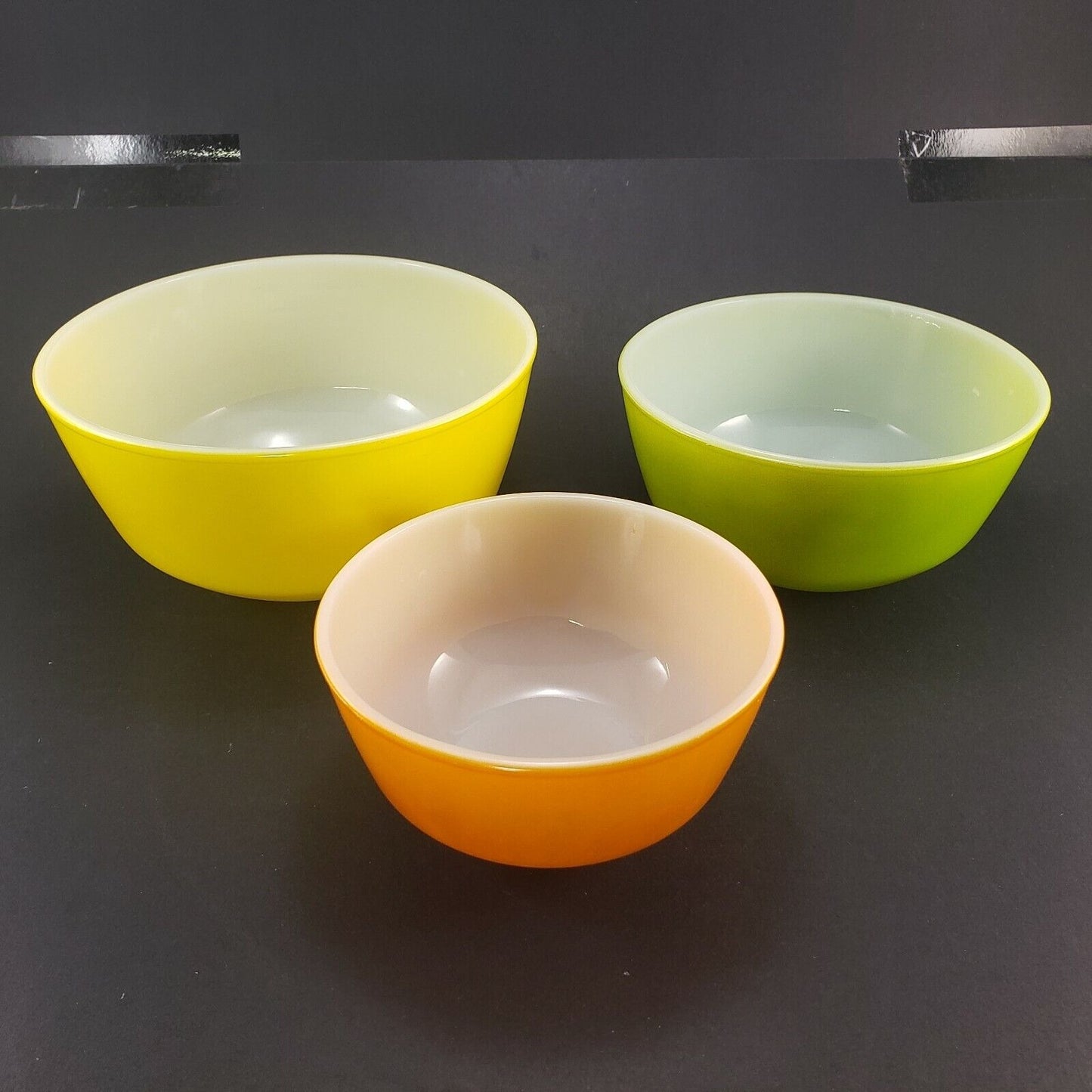 Vintage Glass Nesting Bowl Uranium Glass Nesting Bowl Mixing Bowl